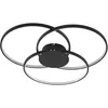 Image de Lindby LED Plafonnier Riley à intensité variable (Moderne) en Noir Aluminium e. a. pour Salon & Salle manger (1 lampe,à), Eclairage Lampe Luminaire Plafond Eclerage