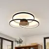 Image de Lindby, plafonnier LED Riley, noir, 3 000 K, à intensité variable