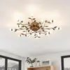 Image de Lindby, plafonnier LED Bentas, bronze, métal, Ø 80 cm