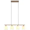 Image de Lindby Suspension en Tissu Stannis à intensité variable (Moderne) Blanc Métal e. a. pour Salon & Salle manger (à 4 lampes, E14) Luminaire Lampe plafond Plafonnier