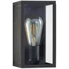 Image de Lindby Applique Exterieur Filimon à intensité variable (Moderne) en Noir Aluminium (1 lampe,à E27), Murale Luminaire Lampe Jardin Eclairage