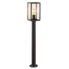 Image de Lindby Luminaire extérieur Filimon à intensité variable (Moderne) en Noir Aluminium (1 lampe,à E27), Borne lumineuse borne luminaire pour socle