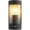 Image de Lindby Applique extérieure Junias à intensité variable (Moderne) en Noir Inox (1 lampe,à E27), pour mur extérieur/façade de maison terrasse und balcon