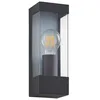 Image de Lindby Applique extérieure Tilian à intensité variable (Moderne) en Noir Inox (1 lampe,à E27), pour mur extérieur/façade de maison terrasse und balcon