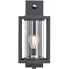 Image de Lucande Applique extérieure Ferda à intensité variable (Moderne) en Noir Aluminium (1 lampe,à E27), pour mur extérieur/façade de maison terrasse und balcon