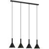 Image de Arcchio Suspension Tadej à intensité variable (Moderne) en Noir Métal e. a. pour Salon & Salle manger (à 4 lampes, E27) Luminaire Lampe Plafond Plafonnier Suspendue