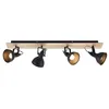Image de Lindby Spot Aylis à intensité variable (Modern, Industriel) en Marron Métal e. a. pour Salon & Salle manger (à 4 lampes E14) Lampe encastrable plafonnier applique
