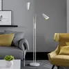 Image de Lampadaire Lucande Medira, blanc, à 2 lampes, réglable, GU10
