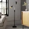 Image de Lampadaire Lucande Medira, noir, à 2 lampes, réglable, GU10