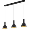Image de Arcchio Suspension Cosmina à intensité variable (Moderne) en Noir Métal e. a. pour Cuisine (à 3 lampes, E27) Luminaire Lampe Plafond Plafonnier Suspendue