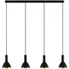 Image de Arcchio Suspension Cosmina à intensité variable (Moderne) en Noir Métal e. a. pour Cuisine (à 4 lampes, E27) Luminaire Lampe Plafond Plafonnier Suspendue