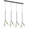 Image de Lucande Suspension Carlea à intensité variable (Moderne) en Noir Métal e. a. pour Salon & Salle manger (à 8 lampes, E27) Luminaire Lampe Plafond Plafonnier