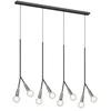 Image de Lucande Suspension Carlea à intensité variable (Moderne) en Noir Métal e. a. pour Salon & Salle manger (à 8 lampes, E27) Luminaire Lampe Plafond Plafonnier