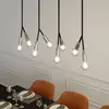 Image de Lucande Carlea suspension, 8 lampes, noir-nickel