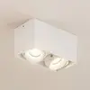 Image de Downlight Arcchio Kubika, 19 cm, blanc, à 2 lampes, métal