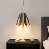 Image de Lucande Lounit suspension, noire-dorée, 1 lampe