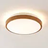 Image de Lindby Plafonnier LED Mendosa, rond, bois clair, Ø 29cm