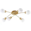 Image de Lindby Plafonnier Agmar à intensité variable (Moderne) en Doré Métal e. a. pour Salon & Salle manger (à 6 lampes, E14) Luminaire Lampe Plafond Eclerage Eclairage Interieur
