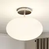 Image de Lindby plafonnier Sonika, Ø 40 cm, nickel, verre, E27