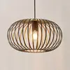 Image de Lindby suspension Nahele, brun, métal, Ø 40 cm, E27