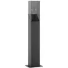 Image de Lucande Luminaire extérieur Fiola à intensité variable (Moderne) en Noir Aluminium (1 lampe,à E27), Borne lumineuse borne luminaire pour socle