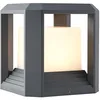 Image de Lucande LED Borne Eclairage Exterieur Serenella (Moderne) en Noir Aluminium (1 lampe,à), Lumineuse Luminaire Lampe Jardin Led