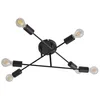 Image de Lindby Plafonnier Estar à intensité variable (Antique, Classic) en Noir Métal e. a. pour Salon & Salle manger (à 6 lampes E27) Luminaire Lampe Plafond Eclerage Eclairage