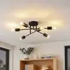 Image de Plafonnier Lindby Estar, noir, métal, à 6 lampes, Ø 56 cm