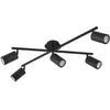 Image de Lindby Spot Joffrey à intensité variable (Moderne) en Noir Aluminium e. a. pour Salon & Salle manger (à 5 lampes, GU10) Lampe encastrable plafonnier applique