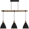 Image de Lindby Suspension Trebale à intensité variable (Scandinave) en Noir Métal e. a. pour Salon & Salle manger (à 3 lampes, E27) Luminaire Lampe Plafond Plafonnier