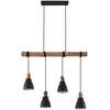 Image de Lindby Suspension Trebale à intensité variable (Scandinave) en Noir Métal e. a. pour Salon & Salle manger (à 4 lampes, E14) Luminaire Lampe Plafond Plafonnier