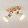 Image de Spot pour plafond Lindby Merela, blanc, 28 cm, à 2 lampes, bois, E14