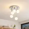 Image de Lindby plafonnier Chrissy, Ø 27 cm, chrome, à 5 lampes, verre