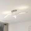 Image de Lucande, plafonnier LED Edano, 122 cm, blanc, textile, à intensité variable