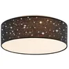 Image de Lindby LED Plafonnier Ellamina (Moderne) en Noir Textile e. a. pour Salon & Salle à manger (1 lampe,à), Eclairage Lampe Luminaire Plafond Eclerage Interieur