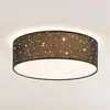 Image de Lindby, plafonnier LED Ellamina, 40 cm, noir, textile