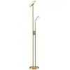 Image de Lindby LED Lampadaire Seppa à intensité variable (Moderne) en Doré Métal e. a. pour Salon & Salle manger (à 2 lampes,), Sur Pied Lampe a de Sol