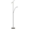 Image de LED Lampadaire Sumani à intensité variable (Moderne) en Gris Métal e. a. pour Salon & Salle manger (à 2 lampes,), Sur Pied, Lampe a de Sol