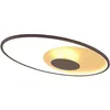 Image de Lindby LED Plafonnier Feival à intensité variable (Moderne) en Marron Métal e. a. pour Salon & Salle manger (1 lampe,à), Eclairage Lampe Luminaire Plafond Eclerage