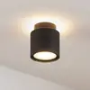 Image de Plafonnier Arcchio Walisa, Ø 10 cm, noir, diffuseur, GU10