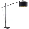 Image de Arcchio Lampadaire Mossa (Moderne) en Noir Métal e. a. pour Salon & Salle à manger (1 lampe,à E27), arqué lampadaire arc lampe sur pied de salon éclairage