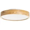 Image de Lindby LED Plafonnier Milada à intensité variable (Moderne) en Marron Bois e. a. pour Salon & Salle manger (1 lampe,à), bois plafonnier lampe