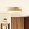 Image de Plafonnier LED Lindby Milada, chêne, CCT, télécommande