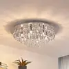Image de Lindby plafonnier Antonino, à 8 lampes, chrome, cristal, 55cm