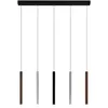 Image de Lucande LED Suspension Stoika à intensité variable (Moderne) en Noir Métal e. a. pour Salon & Salle manger (à 5 lampes,), lampe plafonnier suspension