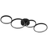 Image de Lindby LED Plafonnier Evengeline (Moderne) en Noir Aluminium e. a. pour Salon & Salle à manger (1 lampe,à), Eclairage Lampe Luminaire Plafond Eclerage