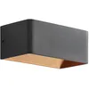 Image de Arcchio LED Applique Murale Karam (Moderne) en Noir Aluminium e. a. pour Salon & Salle à manger (1 lampe,à), Lampe Eclairage Luminaire Mural