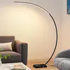 Image de Lindby LED Lampadaire arqué Kendra, noir, aluminium, hauteur 180cm