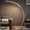 Image de Lindby LED Lampadaire arqué Kendra, blanc, aluminium, hauteur 180cm
