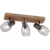 Image de Lindby Spot Ineska à intensité variable (Scandinave) en Marron Bois e. a. pour Salon & Salle manger (à 3 lampes, E14) Lampe encastrable plafonnier applique